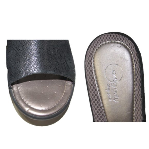 Easy Spirit Antigravity Black Sparkly Wedge Mule - Picture 7 of 8